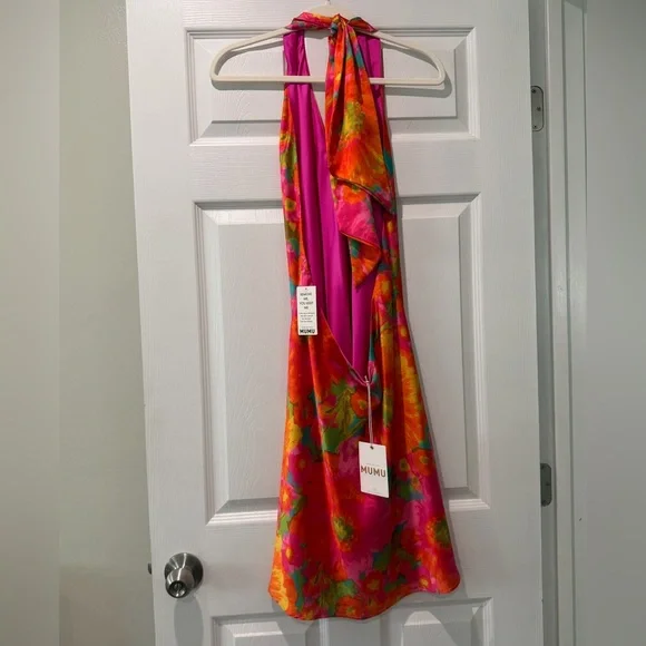 Show Me Your Mumu Jasmine Tie Mini Dress in Miss Malibu size Large - Picture 7 of 8